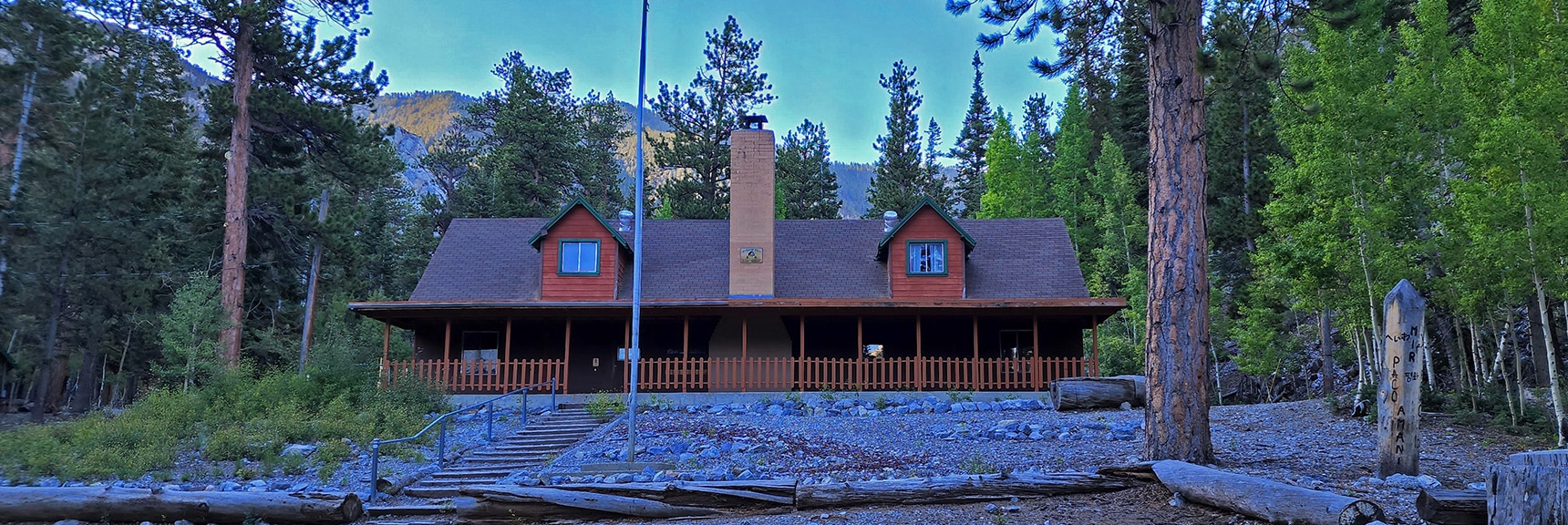 Hudlow Hall, Main Dining Hall for Foxtail Girl Scouts Camp | Mummy Mountain Grand Crossing | Lee Canyon to Deer Creek Road | Mt Charleston Wilderness | Spring Mountains, Nevada |