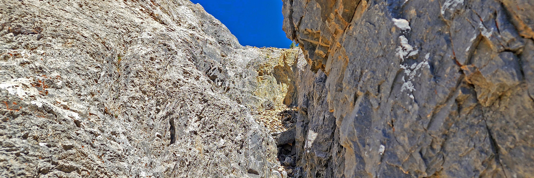 Arrival at the Final Approach Cliff Opening. Fairly Easy Class 3 Scramble. | Mummy Mountain Grand Crossing | Lee Canyon to Deer Creek Road | Mt Charleston Wilderness | Spring Mountains, Nevada |
