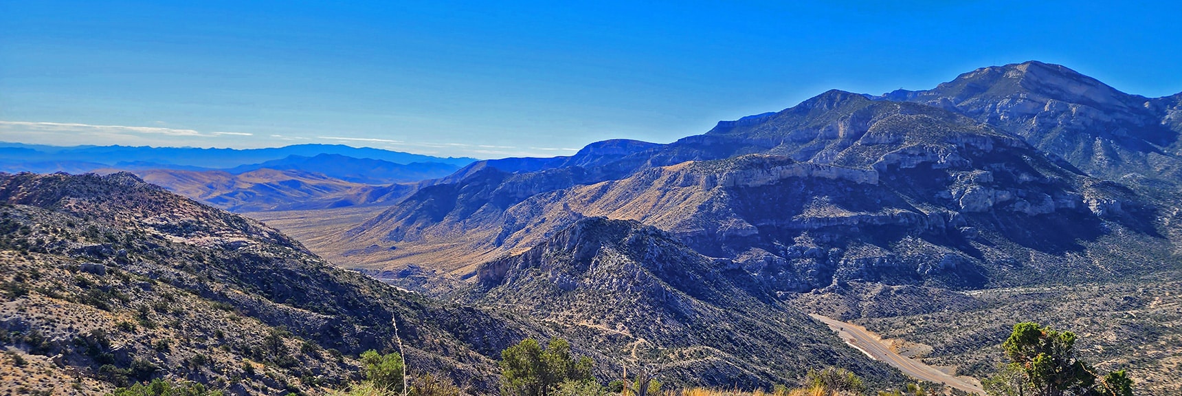 Potosi Mountain from South End of Upper Crest Ridgeline. | Hollow Rock Peak | Rainbow Mountain Wilderness, Nevada