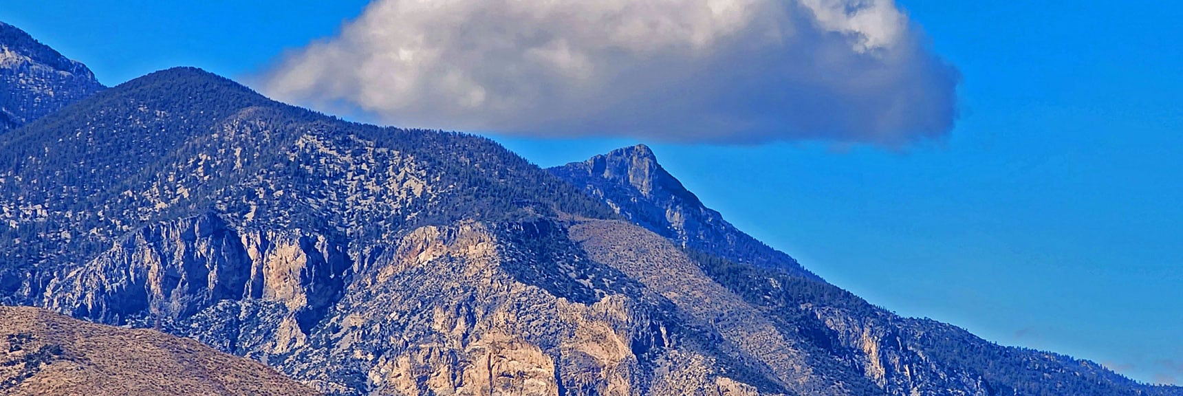Mummy's Head Under the Cloud. | Keystone Thrust West Summit Above White Rock Mountain | La Madre Mountains Wilderness, Nevada