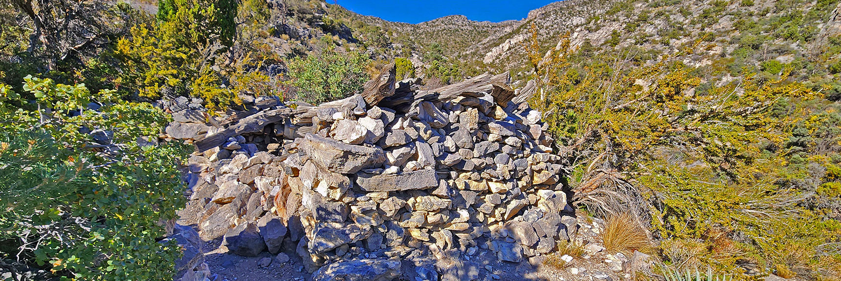Miner's Cabin Entrance | Keystone Thrust West Summit Above White Rock Mountain | La Madre Mountains Wilderness, Nevada