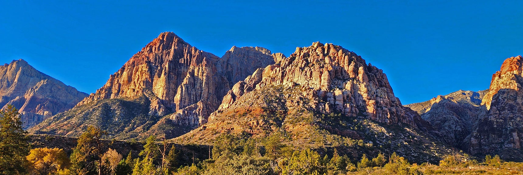 Closer View of Rainbow Mountain (Left) and Juniper Peak (Right) | Rock Climber Observations | Pine Creek Canyon | Rainbow Mountain Wilderness, Nevada