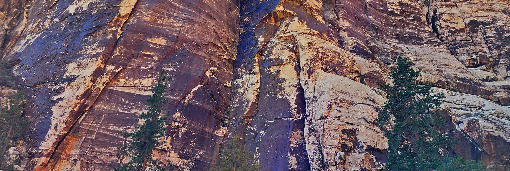 Look Carefully for Rock Climber (Center Bottom). Long Way to Go! | Rock Climber Observations | Pine Creek Canyon | Rainbow Mountain Wilderness, Nevada