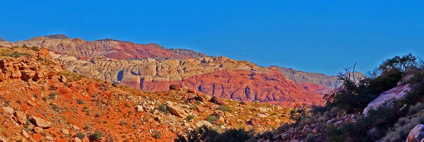 View to Calico Hills in Red Rock Canyon | Rock Climber Observations | Pine Creek Canyon | Rainbow Mountain Wilderness, Nevada