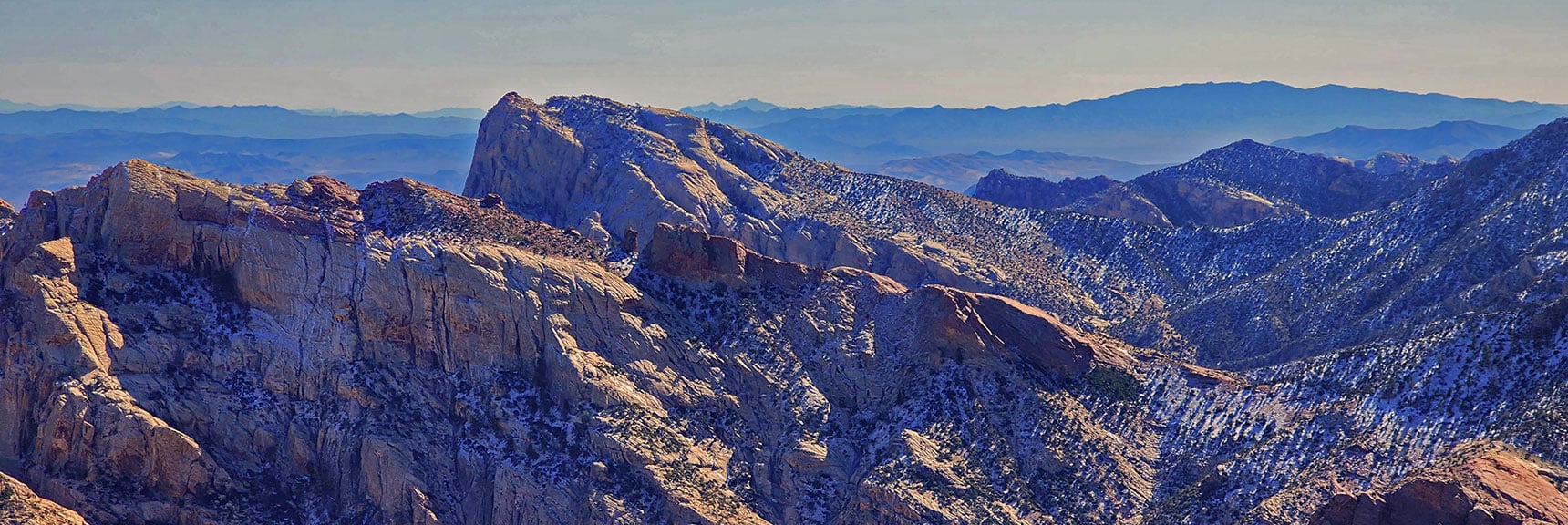 Rainbow Mountain (Left) and Mt. Wilson (Right). Potential Upper Approach Ridges | Mid Upper Crest Ridgeline | Rainbow Mountain Wilderness, Nevada