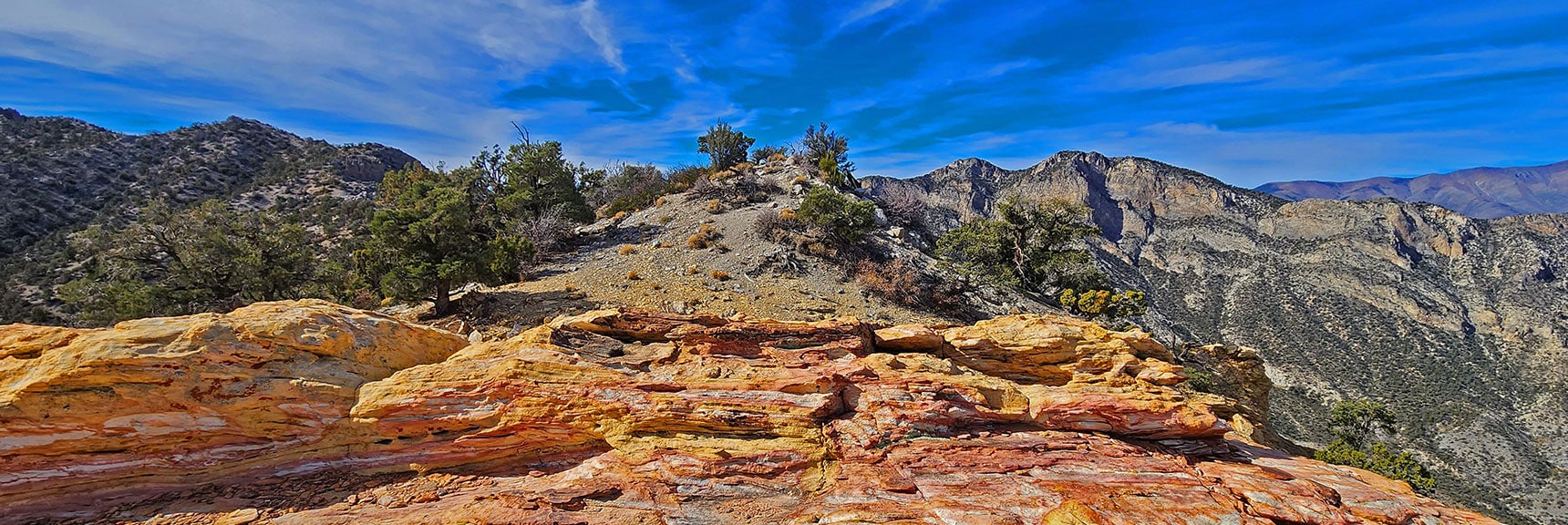 Ascend Beyond the Jurassic Sandstone South Toward North Peak | North Upper Crest Ridgeline | Rainbow Mountain Wilderness, Nevada