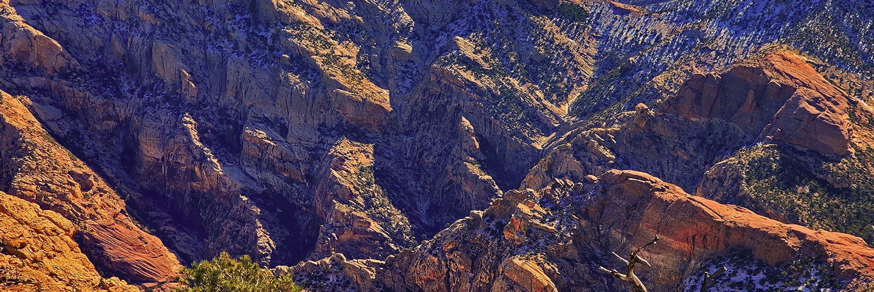View Down into Pine Creek Canyon Area. Looks Pretty Vertical! | Mid Upper Crest Ridgeline | Rainbow Mountain Wilderness, Nevada