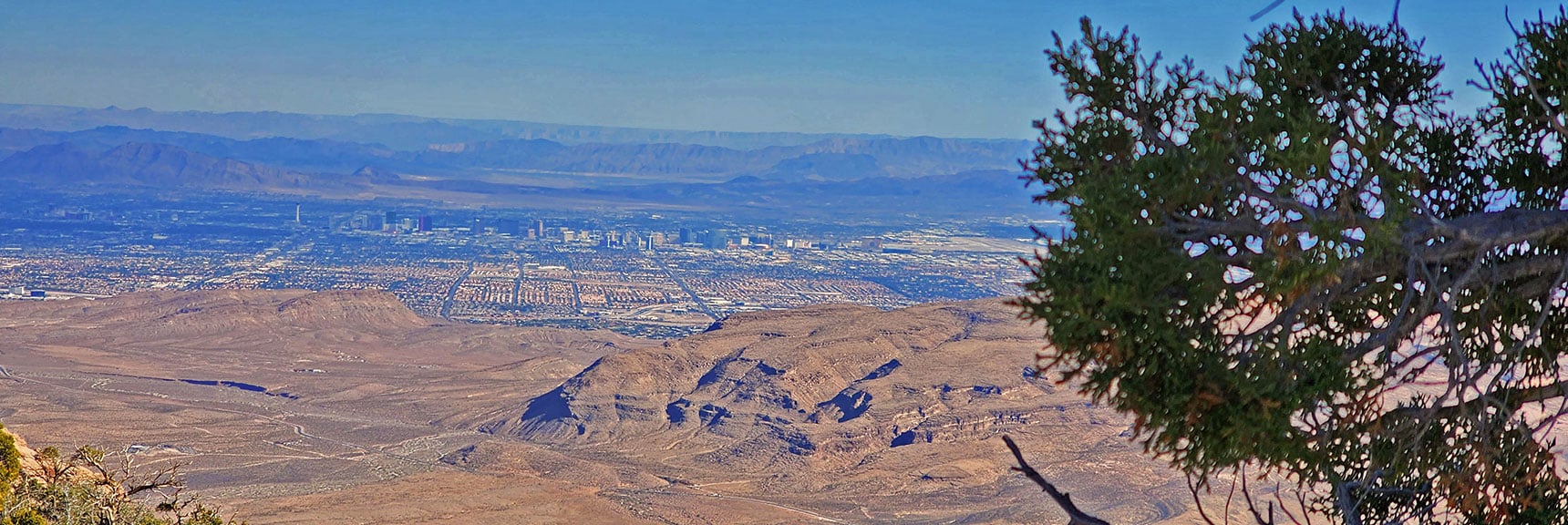 Blue Diamond Mountain with Vegas Valley Backdrop | Mid Upper Crest Ridgeline | Rainbow Mountain Wilderness, Nevada