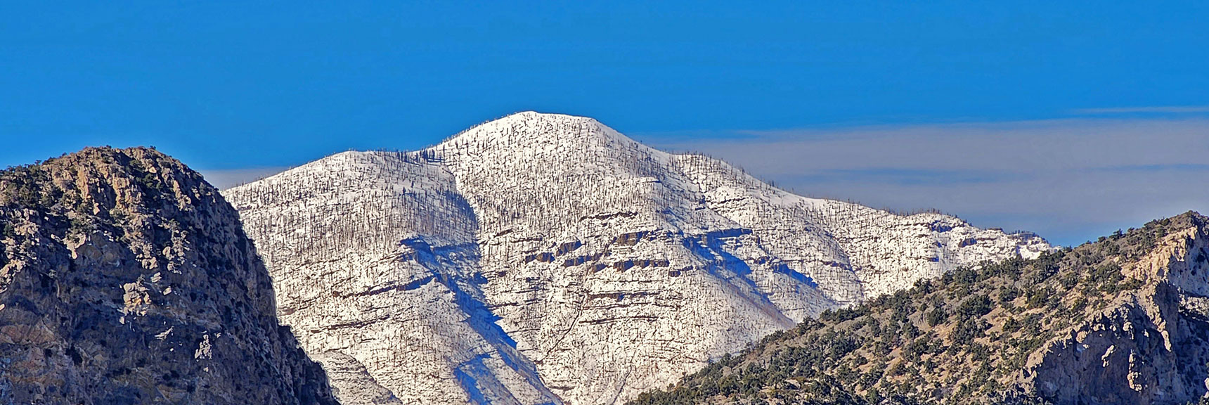 Griffith Peak Close-up. Second Saturday, November Snows | Mid Upper Crest Ridgeline | Rainbow Mountain Wilderness, Nevada
