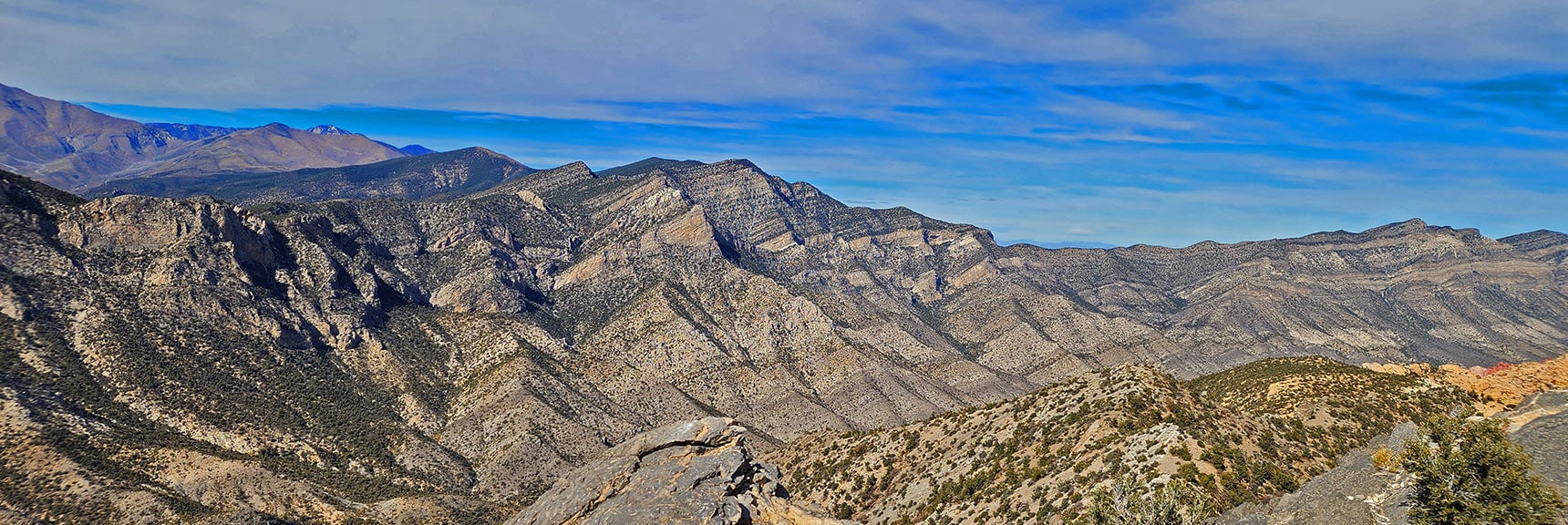 Keystone Thrust Stretching North View from North Peak | North Upper Crest Ridgeline | Rainbow Mountain Wilderness, Nevada
