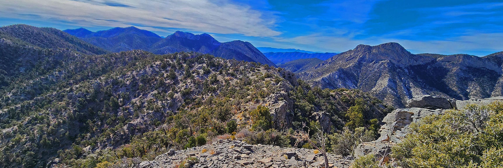 Upper Crest Ridgeline Continuing South from North Peak | North Upper Crest Ridgeline | Rainbow Mountain Wilderness, Nevada