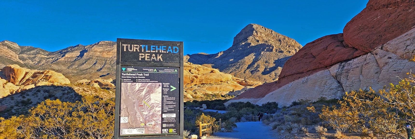 Turtlehead Peak Trailhead Sign at Sandstone Quarry Parking Area | Turtlehead Peak | Red Rock Canyon National Conservation Area, Nevada
