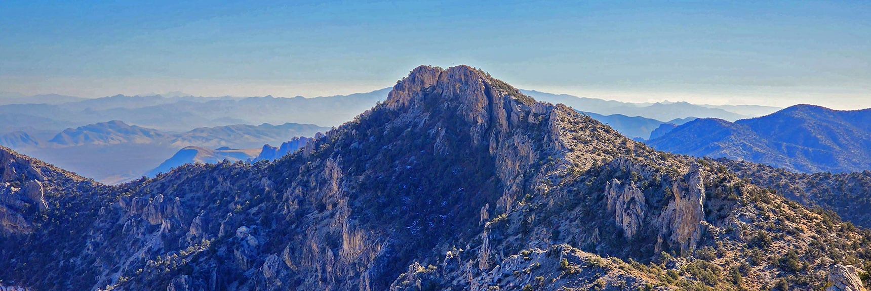 High Point on Indecision Peak Ridge. | Rainbow Mountains Mid Upper Crest Ridgeline from Lovell Canyon, Nevada