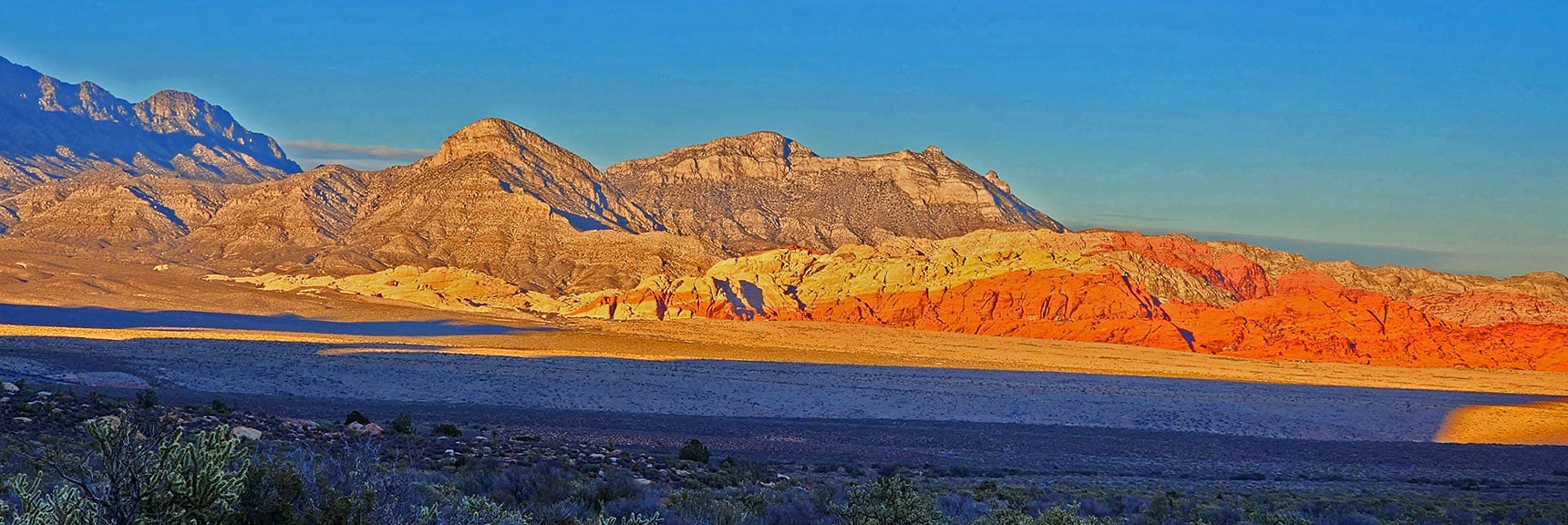 Left to Right: Turtlehead Peak, Damsel Peak, Calico Hills | Oak Creek Canyon North Branch Toward Rainbow Mountains Upper Crest Ridgeline | Rainbow Mountain Wilderness, Nevada