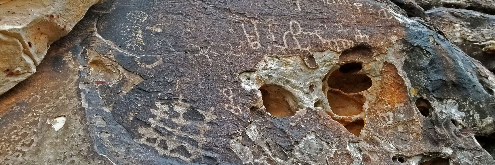 The Meaning of These Petroglyphs Remains a Mystery | Willow Spring Loop, Petroglyph Canyon, Lost Creek Canyon | Red Rock Canyon National Conservation Area, Nevada