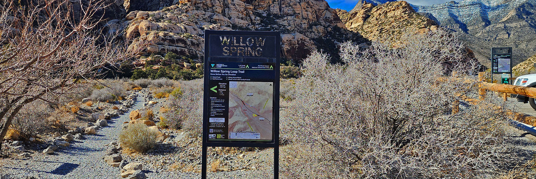 Starting Out on the Willow Spring Trail at the Upper Parking Area | Willow Spring Loop, Petroglyph Canyon, Lost Creek Canyon | Red Rock Canyon National Conservation Area, Nevada