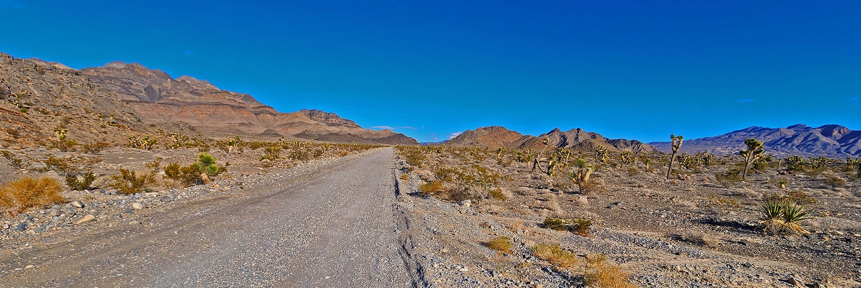 Heading Up Mormon Well Road Toward Yucca Gap | Fossil Ridge Far East | Desert National Wildlife Refuge, Nevada