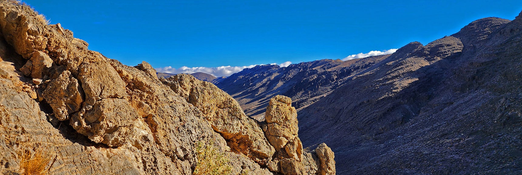 View from Gully Toward Fossil Ridge Extending East | Fossil Ridge Far East | Desert National Wildlife Refuge, Nevada