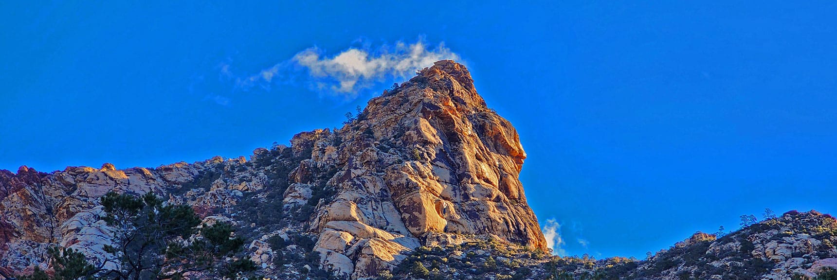 Closer View of Jagged NE Pillar on White Rock Mountain Summit | White Rock Mountain Loop Trail | Red Rock Canyon, Nevada