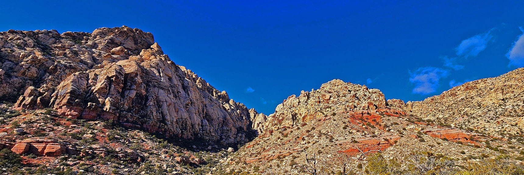 Potential Canyon Ascent Route on Southwest Side of White Rock Mountain. | White Rock Mountain Loop Trail | Red Rock Canyon, Nevada