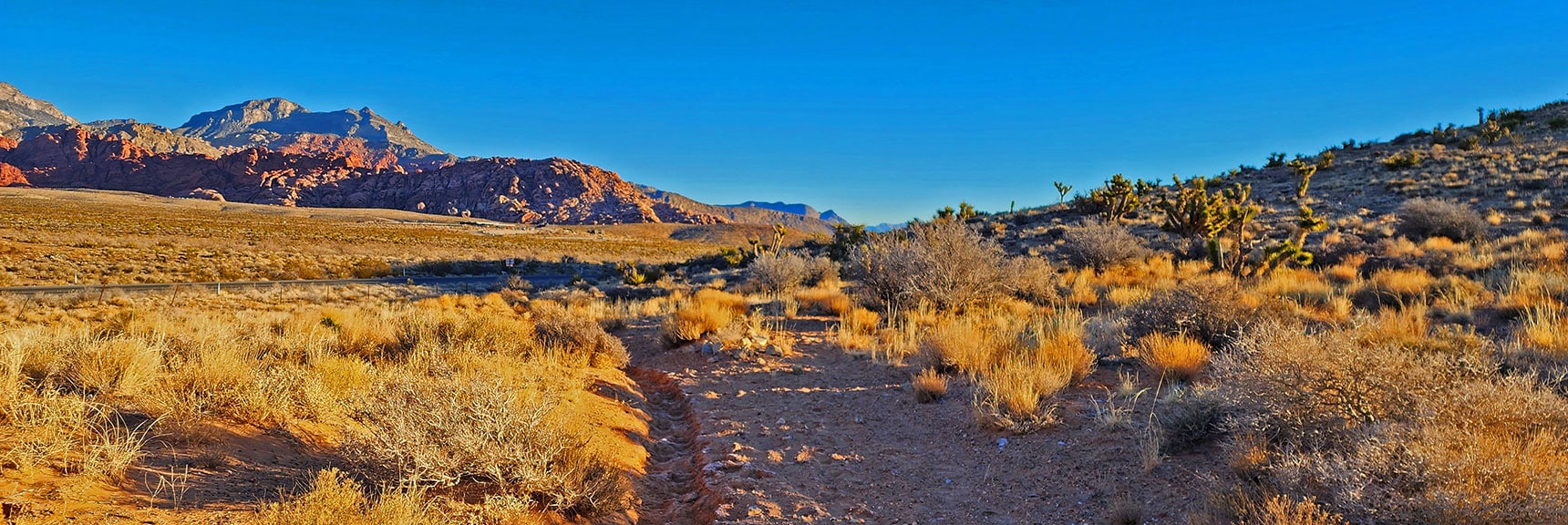 Heading East from the Trailhead on an Equestrian Path | Eastern Outer Circuit | Blue Diamond Hill | Red Rock Canyon, Nevada