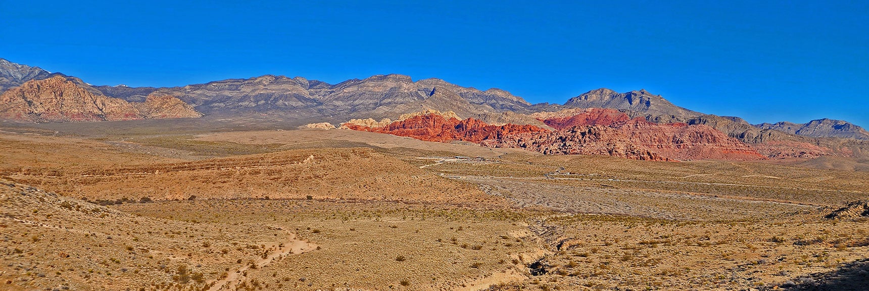 Red Rock Canyon View While Ascending Bomb Voyage/Muffin Trail | Eastern Outer Circuit | Blue Diamond Hill | Red Rock Canyon, Nevada