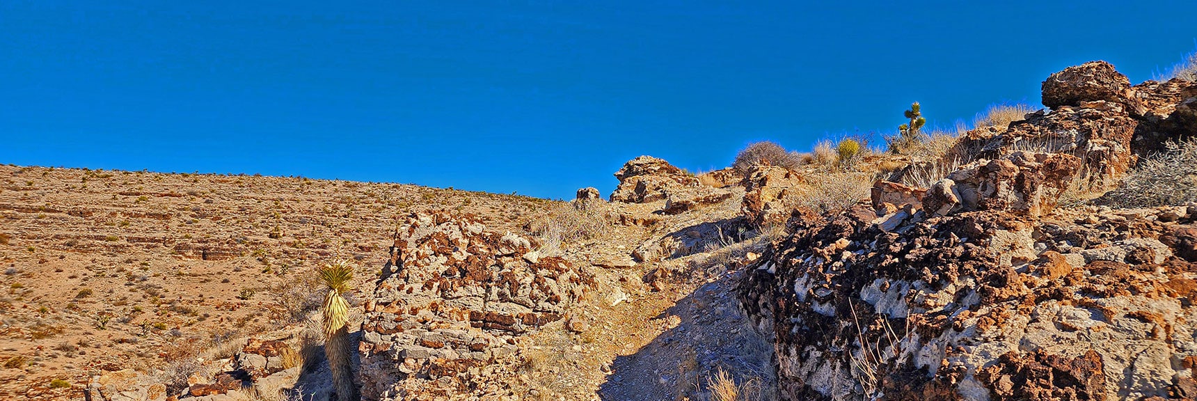 Now Descending Rugged Bone Shaker Trail | Eastern Outer Circuit | Blue Diamond Hill | Red Rock Canyon, Nevada