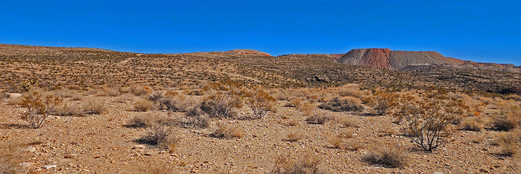 Arrival At Summit of Cat in the Hat Trail, Looking East to Maverick Windsock Hill | Western Trails and Ridges | Blue Diamond Hill | Red Rock Canyon, Nevada