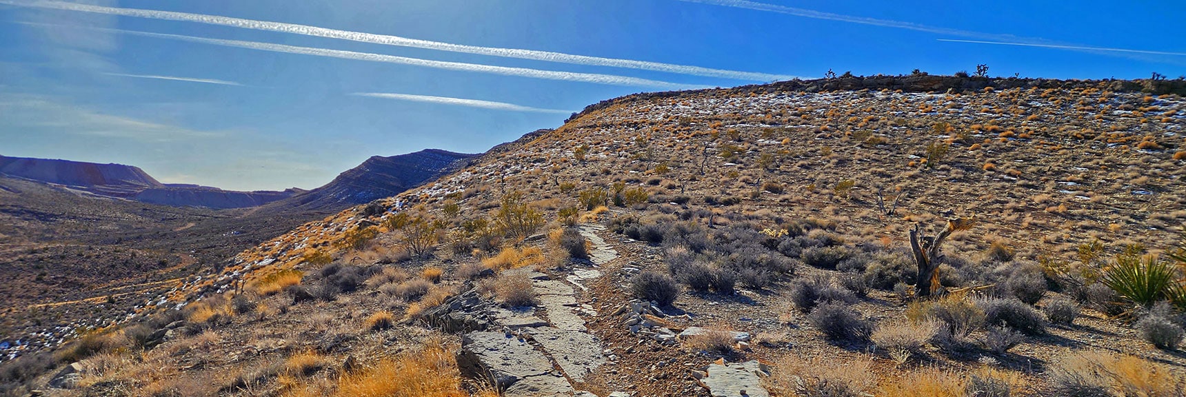 Found a Nice Trail on the High Ridgeline West of Blue Diamond Hill. | Western Outer Circuit | Blue Diamond Hill | Red Rock Canyon, Nevada