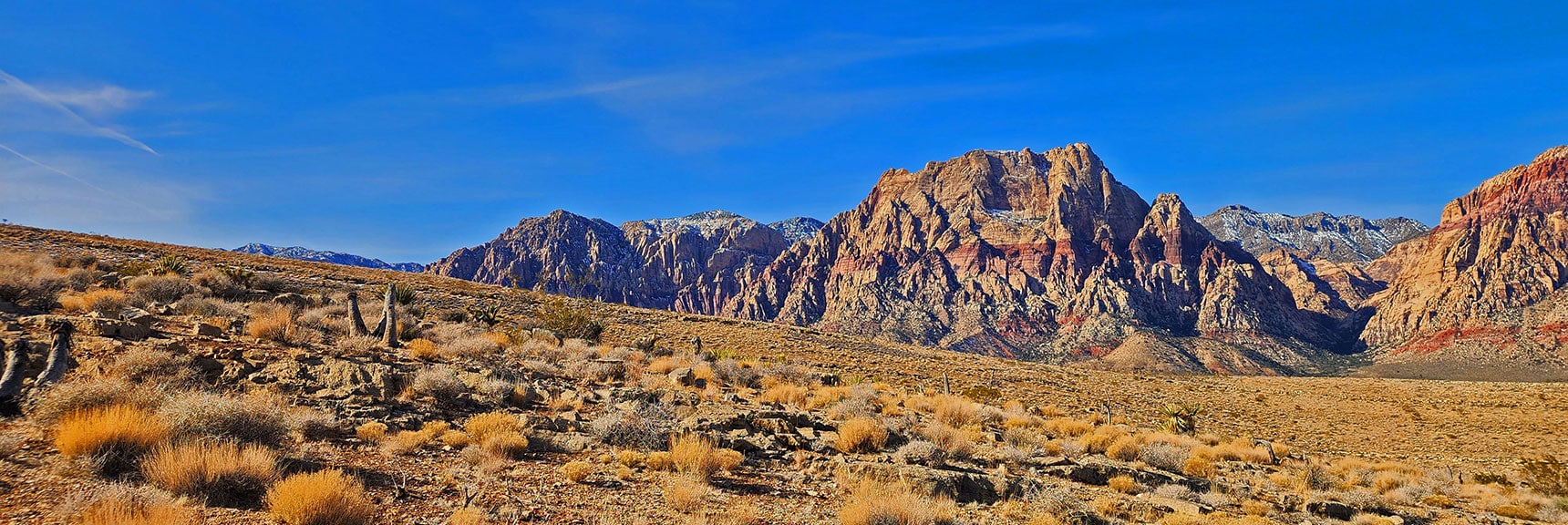 Mt. Wilson and Indecision Peak from Western High Ridge | Western Outer Circuit | Blue Diamond Hill | Red Rock Canyon, Nevada