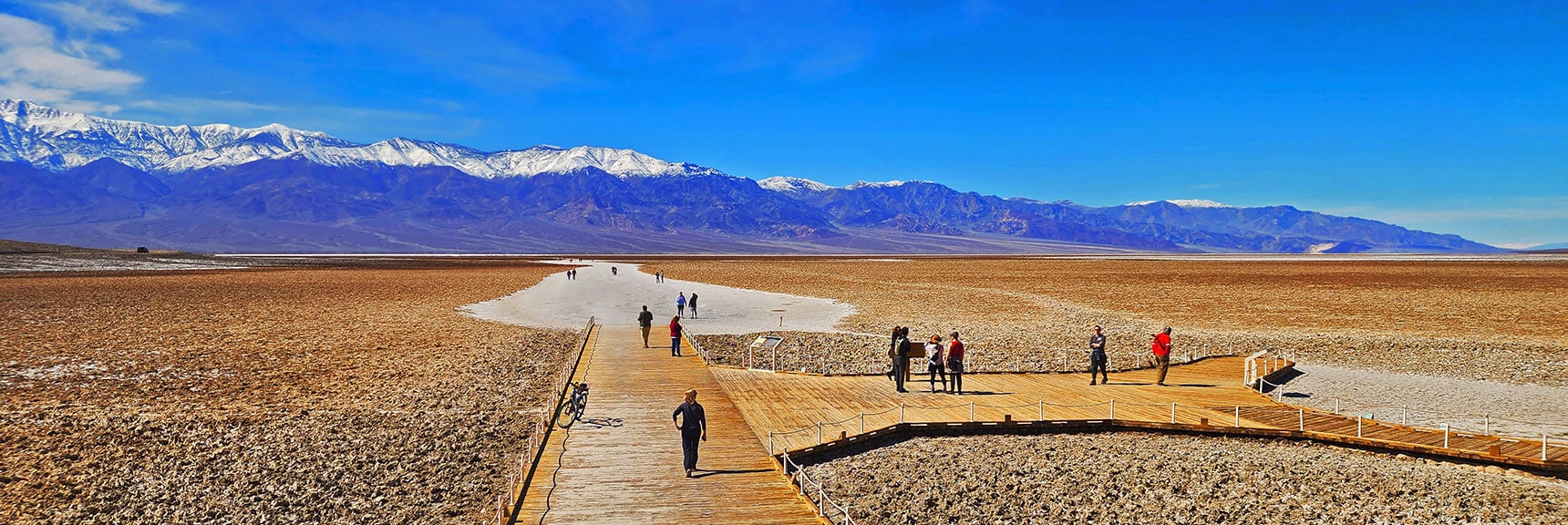 Continual Procession of Visitors at Badwater Curious About What's Further Out | Death Valley Crossing | Death Valley National Park, California | David Smith | LasVegasAreaTrails.com