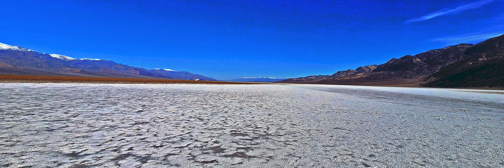 View North Up a Major Salt Flat in Mid Death Valley | Death Valley Crossing | Death Valley National Park, California | David Smith | LasVegasAreaTrails.com