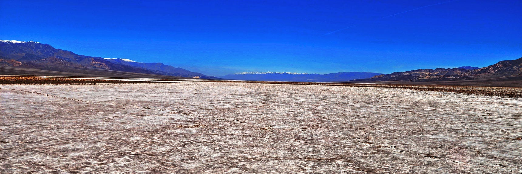 View North Across the Large Salt Flat. The Wind Today is Roaring Constantly | Death Valley Crossing | Death Valley National Park, California | David Smith | LasVegasAreaTrails.com