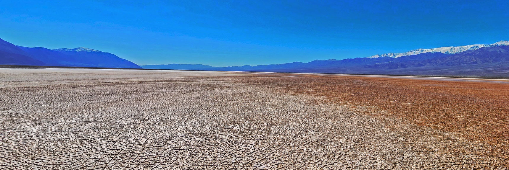 View Southwest from Mid Valley. Snow Capped Southern Panamint Mts. on Right | Death Valley Crossing | Death Valley National Park, California | David Smith | LasVegasAreaTrails.com