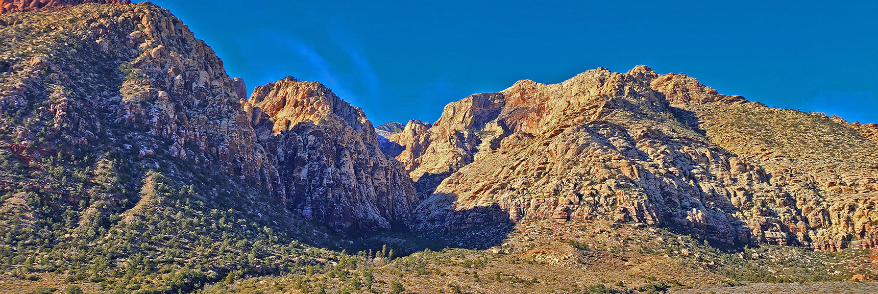 Ice Box Canyon Viewed from the East Across the Red Rock Canyon Scenic Highway | Ice Box Canyon | Red Rock Canyon National Conservation Area, Nevada