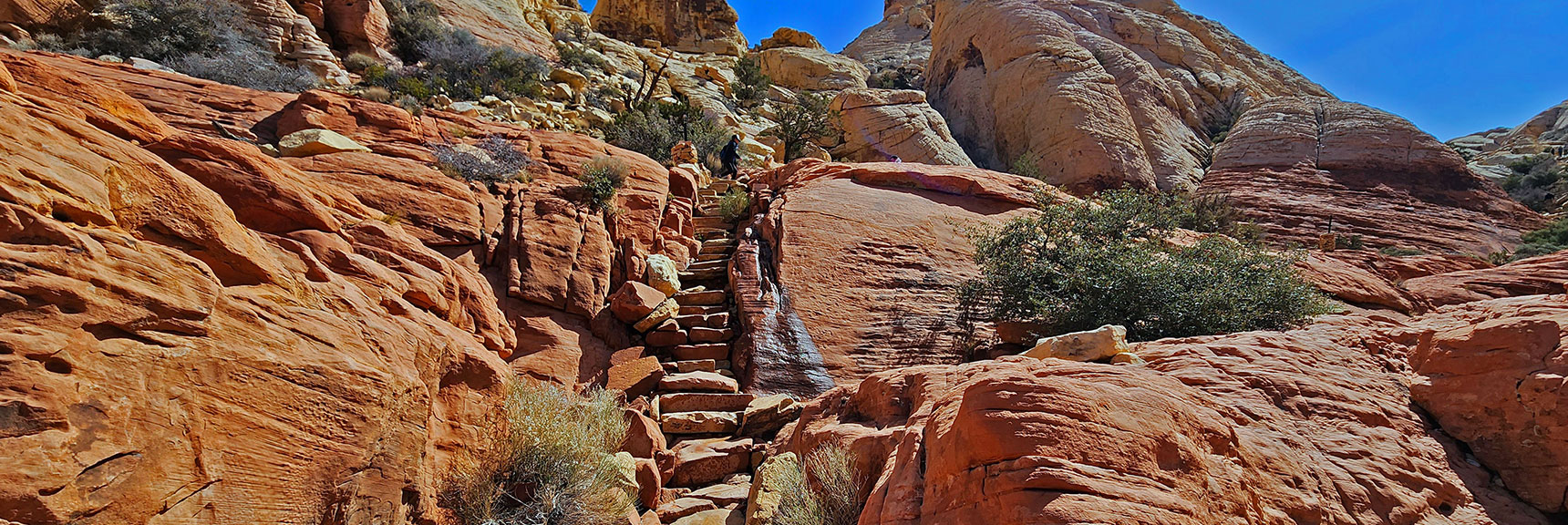 More Sandstone Stairways. Surrounded by Incredible Colors Along Calico Tanks Trail | Ash Canyon to Calico Tanks | Calico Basin and Red Rock Canyon, Nevada | David Smith | Las Vegas Area Trails