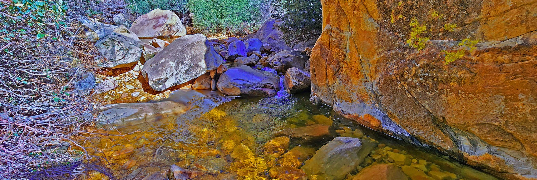 Many Peaceful Pools Fed By Cascading Waterfalls | Ice Box Canyon | Red Rock Canyon NCA, Nevada | Las Vegas Area Trails | David Smith