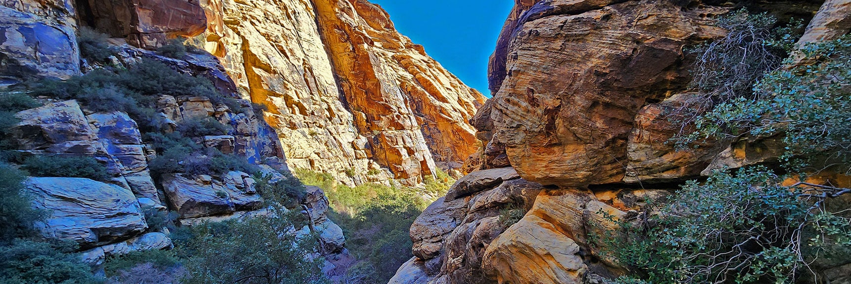 View Back Down Canyon from That Final Ledge Passageway | Ice Box Canyon | Red Rock Canyon NCA, Nevada | Las Vegas Area Trails | David Smith