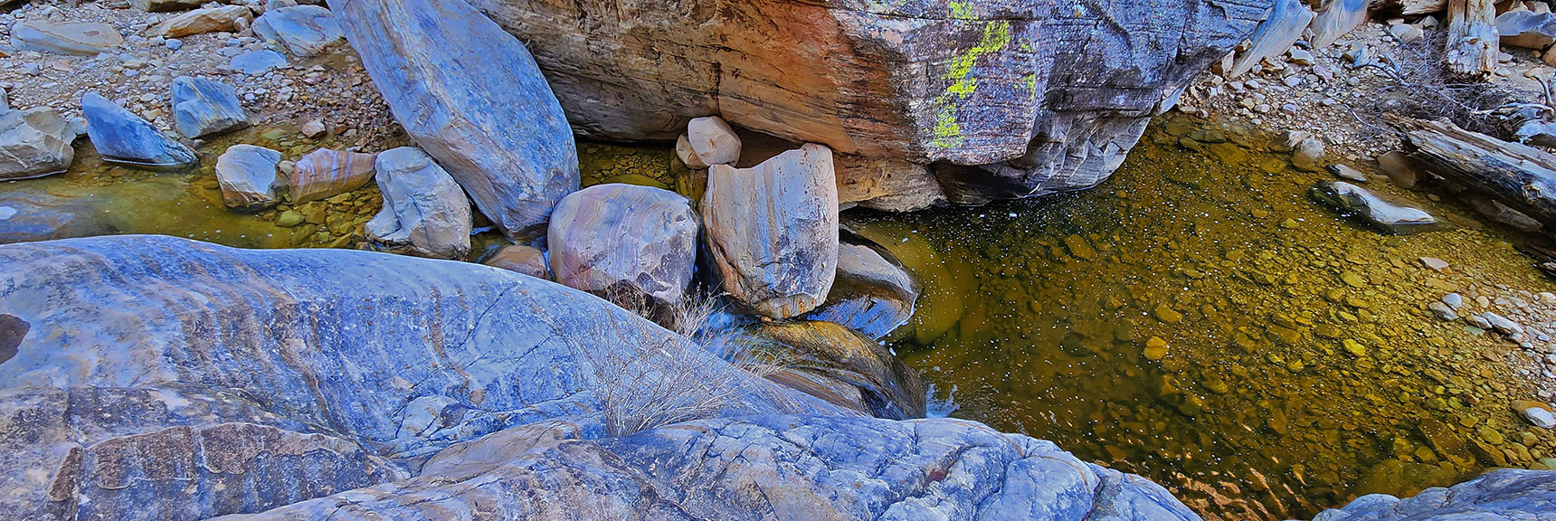 Another Look Over the Approach Ledge Down into the Pool Below | Ice Box Canyon | Red Rock Canyon NCA, Nevada | Las Vegas Area Trails | David Smith