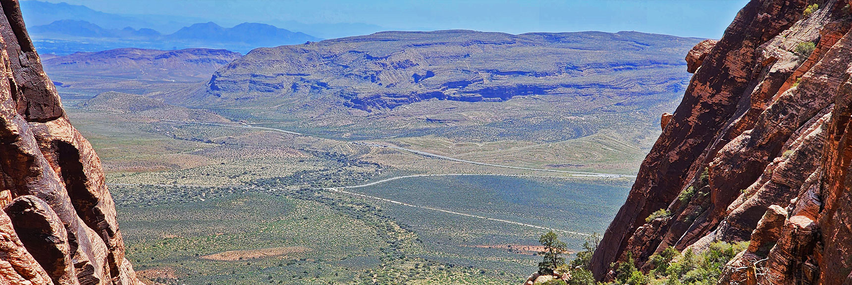 Blue Diamond Hill Backdrop to Intersection of Scenic Drive & Oak Ck Canyon Rd | Juniper Canyon | Red Rock Canyon National Conservation Area, Nevada | David Smith | LasVegasAreaTrails.com