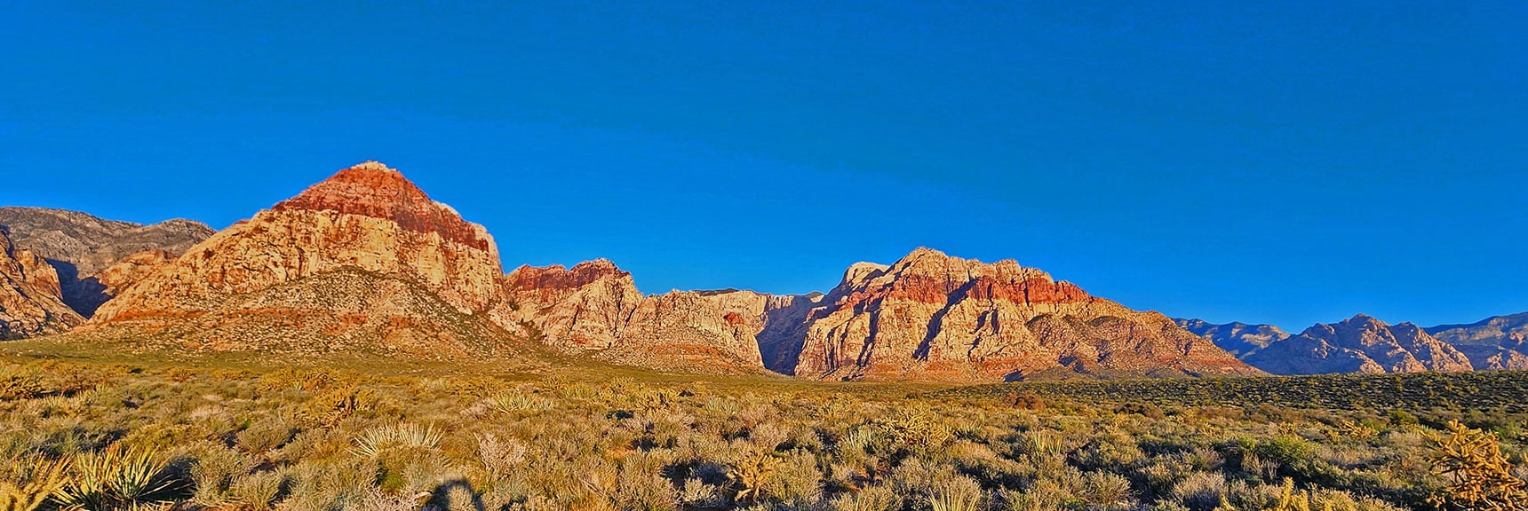 Rainbow Mt. Juniper Peak, Bridge Mt. from Scenic Drive | Knoll Trail | Red Rock Canyon National Conservation Area, Nevada | David Smith | LasVegasAreaTrails.com