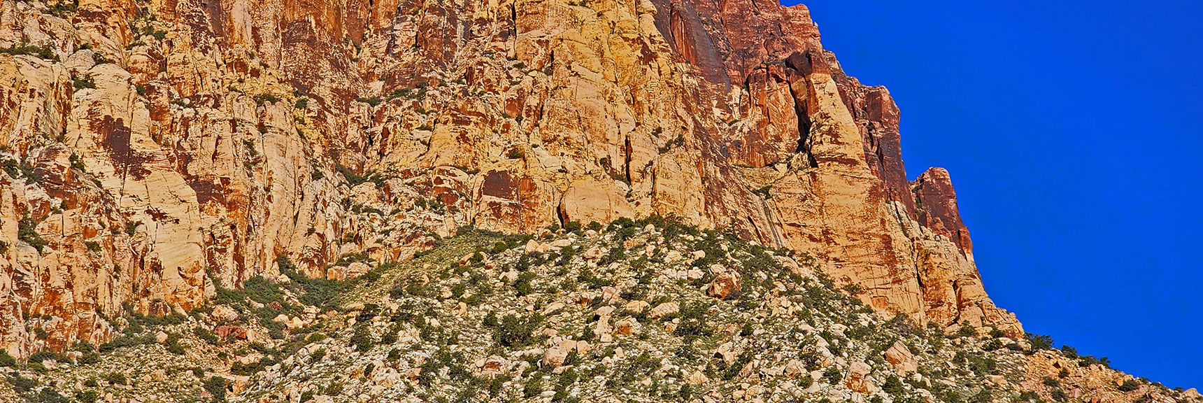 Eastern Base of Rainbow Mt. Popular Rock Climbing Destination | Knoll Trail | Red Rock Canyon National Conservation Area, Nevada | David Smith | LasVegasAreaTrails.com