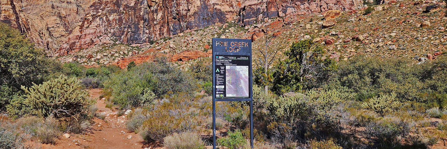 Entrance to Pine Creek Loop at Knoll Northern Trailhead | Knoll Trail | Red Rock Canyon National Conservation Area, Nevada | David Smith | LasVegasAreaTrails.com