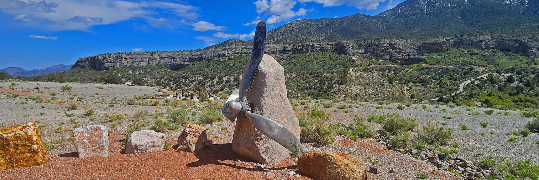 Propeller Now Displayed as Part of Memorial at Spring Mts. Visitor Gateway | Escarpment Trail | Mt Charleston Wilderness | Spring Mountains, Nevada