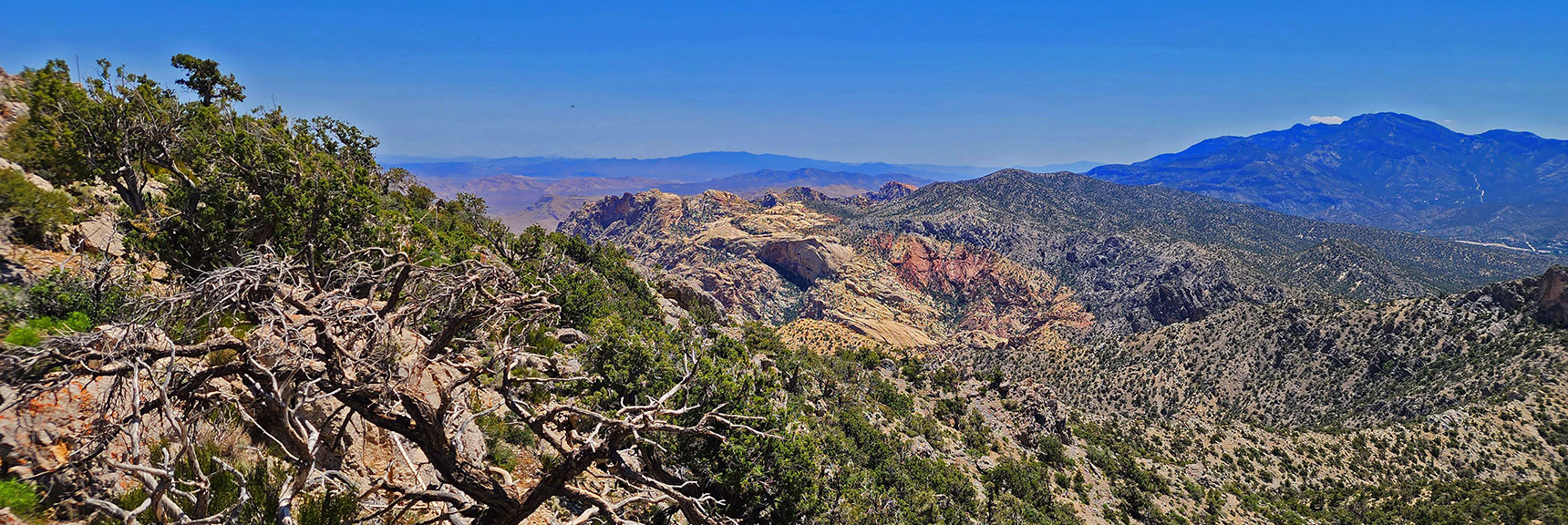 Hidden Peak and South Upper Crest Ridgeline Viewed from Above Indecision Peak | Mt Wilson to Hidden Peak | Upper Crest Ridgeline | Rainbow Mountain Wilderness, Nevada