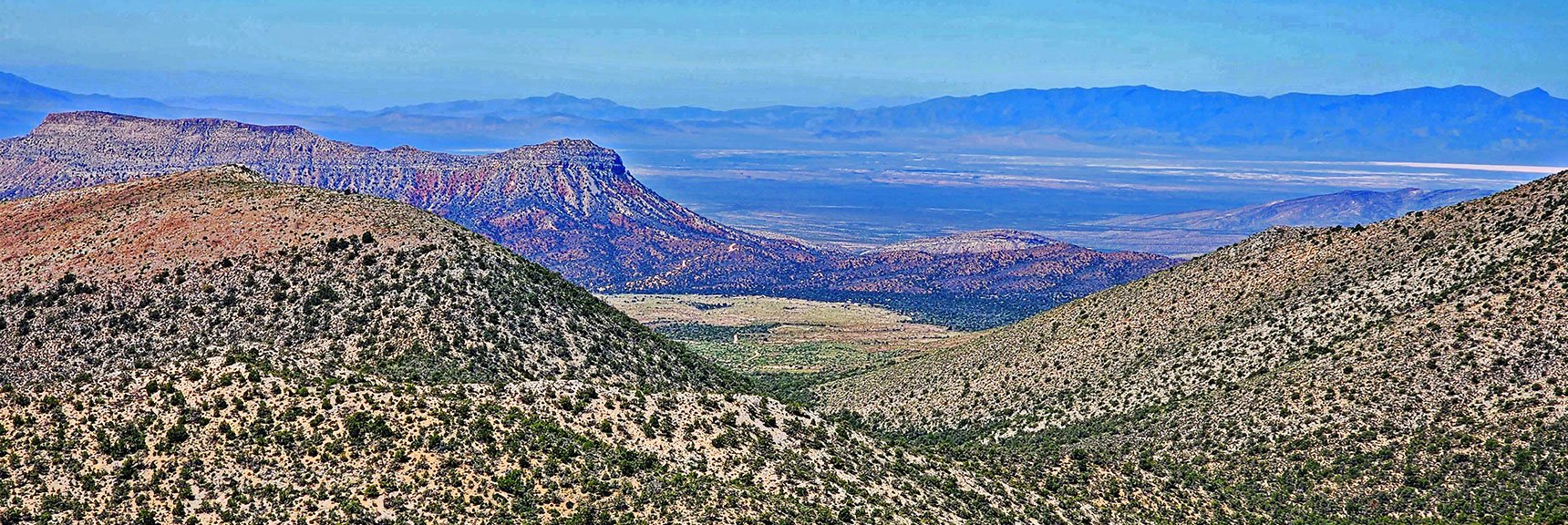 Approach Canyon to Ridgeline. Start Point Landmark Right (North) Base of Long Bluff | Mt Wilson to Hidden Peak | Upper Crest Ridgeline | Rainbow Mountain Wilderness, Nevada