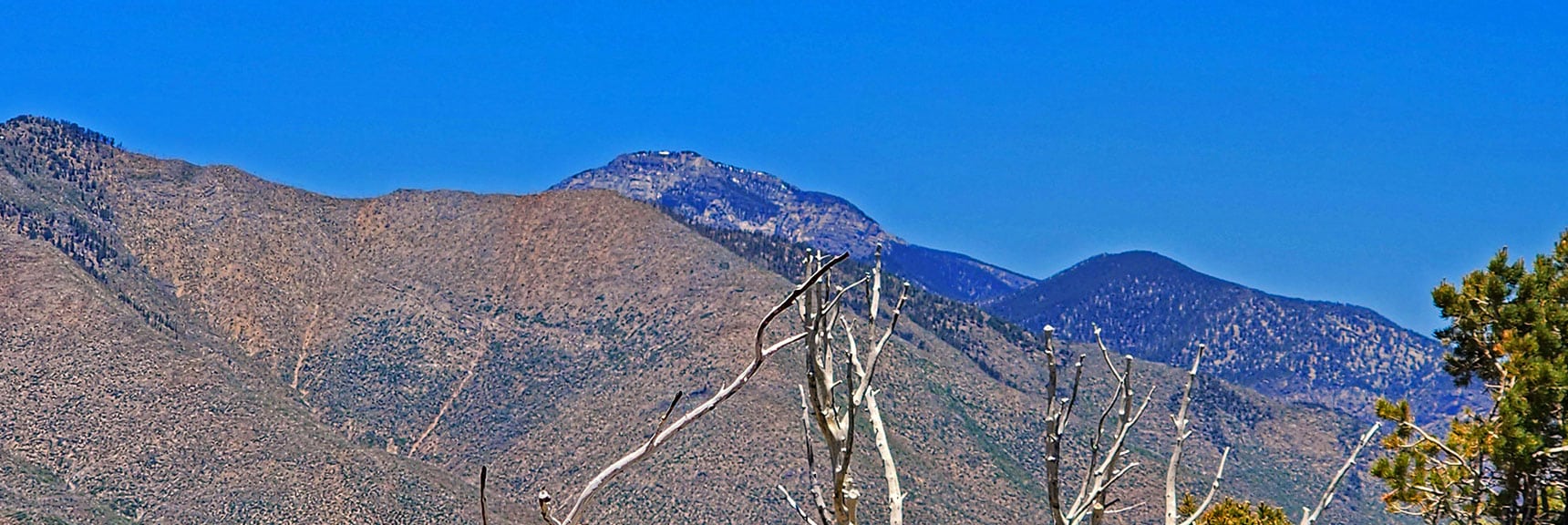 Mummy Mt. (left), Fletcher Peak (right) | Wilson Ridge Lovell Canyon Loop | Lovell Canyon, Nevada