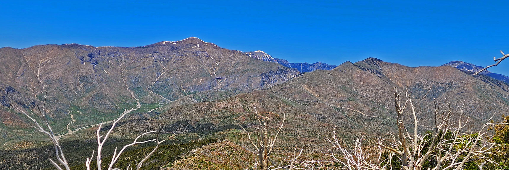 Sexton Ridge Toward Griffith Peak (left), Wilson Ridge Toward Harris Mt. (right) | Wilson Ridge Lovell Canyon Loop | Lovell Canyon, Nevada