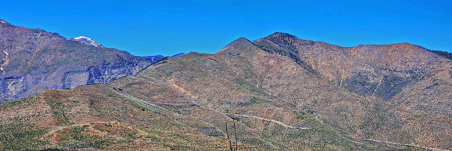 Wilson Ridge To Harris Mountain. Harris Mt. Road Visible. | Wilson Ridge Lovell Canyon Loop | Lovell Canyon, Nevada