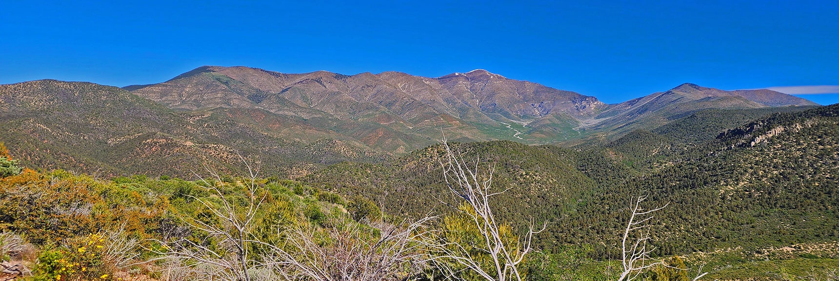 Left to Right: Sexton Ridge, Griffith Peak, Saddle, Harris Mountain, Wilson Ridge | Wilson Ridge South High Point | Lovell Canyon, Nevada